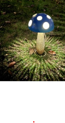 Solar Lighted Metal Mushroom