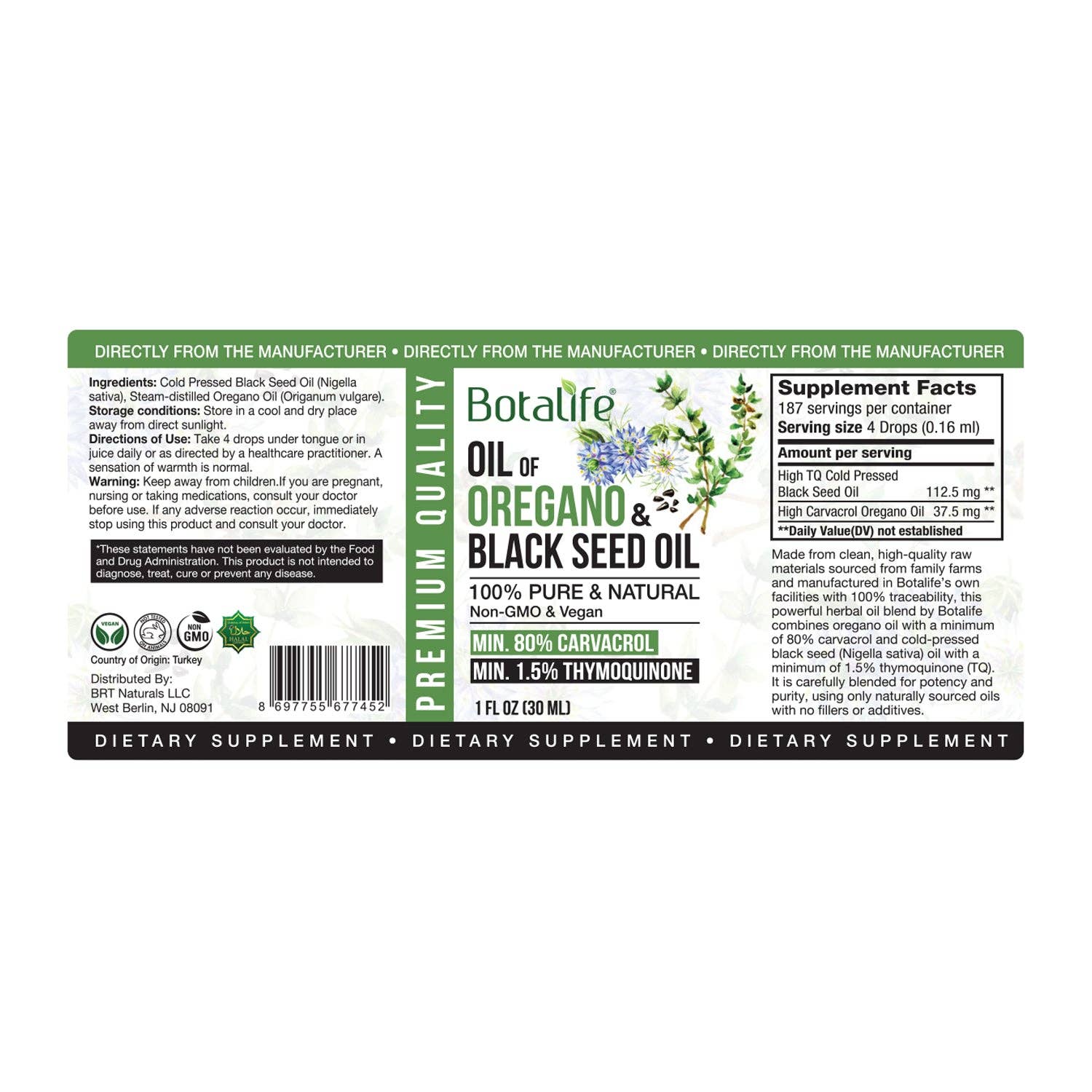 Oil of Oregano & Black Seed Oil