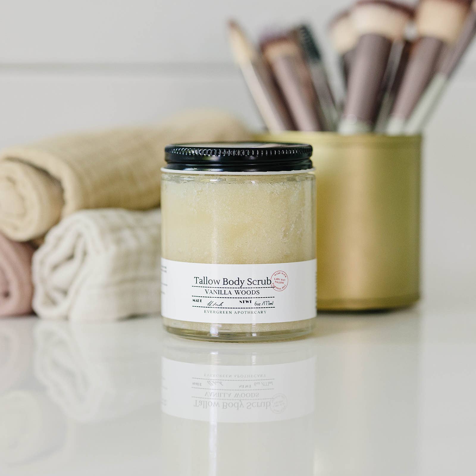 Tallow Sugar Scrub, made with Lady May Tallow, 6oz