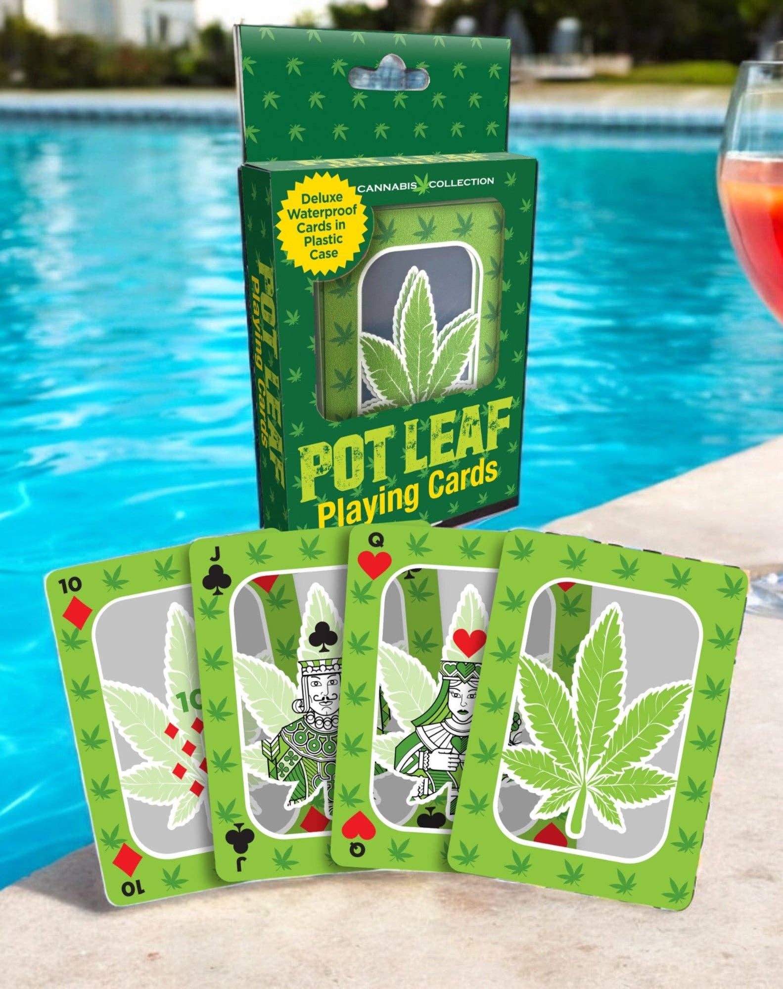 Cannabis Pot Leaf Waterproof Playing Cards