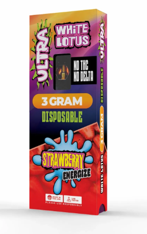 White Lotus Ultra Purple Rain 3 Gram Disposable “Happiness” “No THC” “No Delta